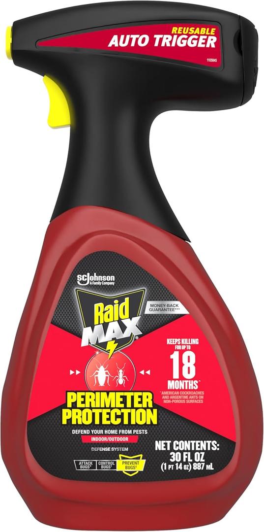 Raid Max Perimeter Protection, Multi Insect Killer Spray for Bugs, 30 fl oz