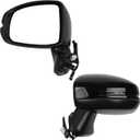 Dasbecan Driver Side Mirror Compatible with 2015-2020 Honda Fit Jazz Non-heated Manual Fold Power Glass Left Mirror Black Replaces HO1320332(3PINS)