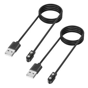 Tobfit Magnetic Smart Watch Charger 2-Pack, USB Charging Cable Compatible with SKG Letsfit Cubitt Yamay Willful Wyze Umidigi Uwatch 3S 3 2 2S Urun and Other Smartwatches