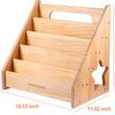 Montessori Bookshelf,Toddler Bookshelf for Kids,Organize Your Little One's Reading Adventure with Our Bookshelf - Perfect for Kids!(Wood)