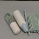 Momcozy Bottle Brush Kit, Innovative Push-Press Design for Better Cleaning - Baby Bottle Cleaner Brush for Baby Bottle, Breast Pumps, Nipples, and More - Can Generate Foam for Better Cleaning, Green (Press Bubble Style)