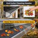 Gutter Guard - Universal Fit for 4, 5, 6 Inch K-Style Gutters - Black Coated Steel Micro Mesh - Snap-in Interlocking Leaf Filters - Durable Rain Gutter Screens for Debris 20 Pack