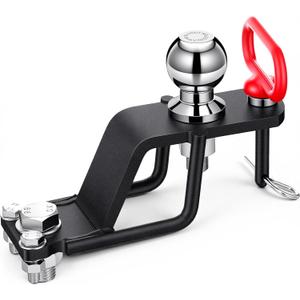 Timtin 3-Way ATV/UTV Trailer Hitch Adapter with 2'' Ball Head, Magnetic Hitch Pin, 3500 lbs for Trailer Hitches Adapter, 3" Drop/Rise, 3 in1 Mounting Options Compatible with Garden Tractor Lawn Mower