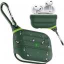 for AirPods Pro 3 Case Silicone - Waterproof, Shockproof, Drop Protection, Textured Design, Wireless Charging Supported, One-Piece Folding Design with Carabiner for Apple AirPods Pro 3rd Gen