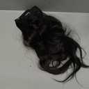 KooKaStyle Invisible Wire Hair Extensions with Transparent Headband Adjustable Size 4 Secure Clips Black Long Wavy Synthetic Hairpiece 20 Inch for Women