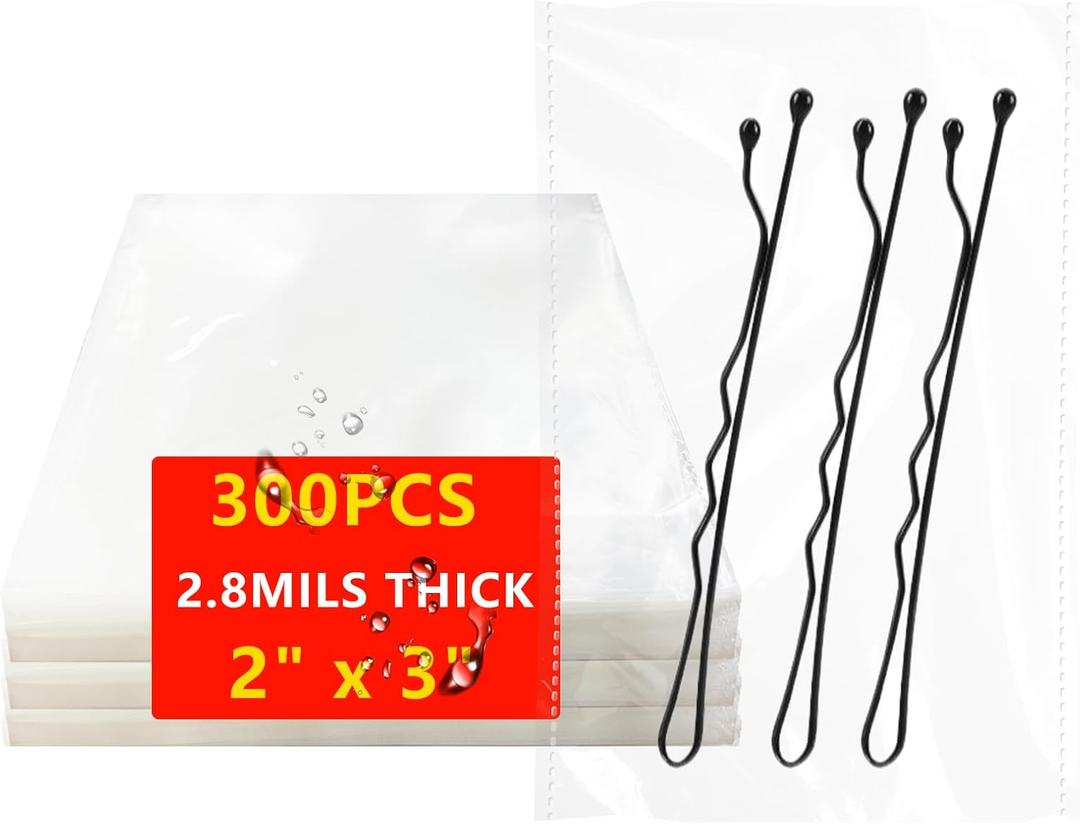DaTpuik 2x3 Inches 300 Pcs Self Sealing Cellophane Bags Clear Cookie Bags Resealable Cellophane Bag for Packaging Gifts,Cookies,Favors,Products,Candy