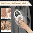Mini Travel Steam Iron for Clothes with Dual Voltage, Portable Lightweight Handheld Steamer, Quick Heat Up, Non-Stick Soleplate, High Speed Steams,Ideal for Home, Dorm and Sewing, Beige