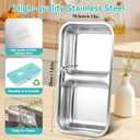 Stainless Steel Snack Containers, 4 Pack Grab and Go Snack Containers Reusable, Double Compartment Food Storage Containers with Lids, Lunch Box Containers for Travel, Outdoor Camping and Daily Use