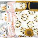 Langsprit Washable Female Dog Diapers (3 Pack) -Doggie Reusable Diapers for Doggy Puppy Female in Period - Highly Absorbent Dog Heat Panties with Adjustable Snaps (Rabbit, Owl, Lion, Large)
