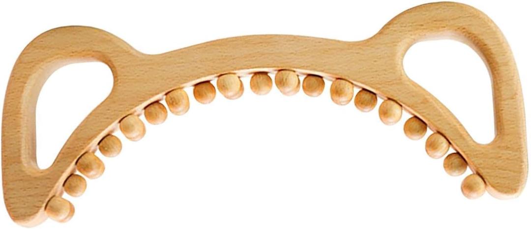 Wood Massage Tool Body Massager, Handheld Professional Manual 29 Beads Guasha Stick for Abdomen, Shoulder, Thigh Full Body