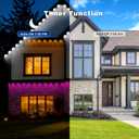 Permanent Outdoor Lights for House 50ft Waterproof RGB Eave Light IP67 String Lights with 30 LED App Remote RGB Under Eave Lighting for Garden Party Holiday Christmas Deco