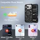 Magnetic Case for iPhone 17 Pro,with Screen Protector & Camera Lens Protector,Cute Black Leopard Print Design for Women Girls Men,Slim Anti Scratch Leopard Case for iPhone 17 Pro Max