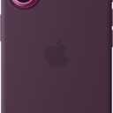 Apple iPhone 16 Silicone Case with MagSafe and Camera Control: Lightweight Phone Case, Wireless Charging Compatible, Smooth Matte Finish; Plum