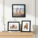 decorUhome 12x12 Picture Frame Set of 10, Display Photos 8x8 with Mat or 12x12 Unmatted for Picture Frames Collage Wall Decor, Black