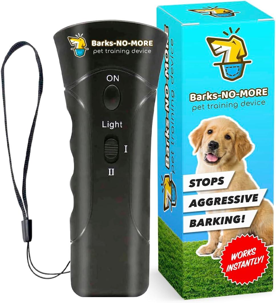 Barks No More Dog Training Device & Bark Deterrent - Stop Barking Without Hurting Your Pet - Just Point & Press!, Black