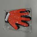 Efficient Pet Grooming Glove - Gentle Shedding Brush for Dogs, Cats, Horses, & more with Long & Short Hair - Right Hand Only (Red)