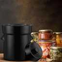 Tioncy 2.6 Gallon Fermentation Ceramic Crock Jar with Lid Weights Pounder