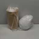 Galashield Disposable Bowls with Lid | Meal Prep Paper Bowls | To Go Salad Ramen Food Containers with Lids (25 oz - 25 Sets)