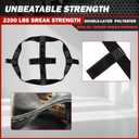 Motorcycle Rear Wheel Tie Down Strap, 2200lbs Break Strength Universal Motorcycle Tie Down Strap in Black