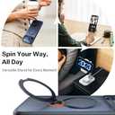 TORRAS 360 Magnetic Stand for iPhone 17 Pro Max Case with Camera Control Button, Fit for MagSafe, Mil-STD Protective Kickstand Case for iPhone 17 Pro Max Phone Case with Stand, Black, Q3 Spin