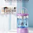 Makeup Brush Cleaner - 9000 RPM Electric Makeup Brush Cleaning Machine, IP65 Portable Make up Brush Cleaner for Makeup Sponges and Brushes (Purple) (Purple)