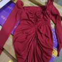 Women’s Red Bodycon Dress — Long Sleeve Dress (Small)