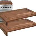 SwallowLiving 2pcs Noodle Board Stove Cover Wood with Handles, Wooden Stovetop Cover Board for Gas Stove and Electric Stove Top, Kitchen Sink Cover for Counter Space, Acacia