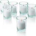 Light In The Dark White Votive Candles - Box of 72 Unscented Candles - 10 Hour Burn Time - Bulk Candles for Weddings, Parties, Spas and Decorations