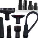 Vacuum Attachments & Brushes for Shop-Vac with Hose Adapter Vacuum Attachments Compatible with Shop-Vac Hose 2-1/2'' & 1-1/4'' - Horse Hair Dust Brush, Upholstery Tool, Crevice Tool and More