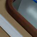 Delma Arched Full Length Mirror, Free Standing Floor Velvet Finish Frame Mirror for Leaning or Hanging, Soft Touch Bedroom & Living Room Decor, Brown (55"L x 20"W)