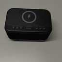 Alarm Clock Speaker Wireless Charger, Digital Alarm Clocks Bedrooms Bluetooth, Alarm Clock Dimmable Light Bedrooms Dual Alarm Snooze Dimmer 12 24H RGB Night Light Bluetooth USB AUX, Black