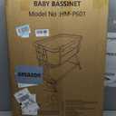 3 in 1 Baby Bassinet,Bedside/Rocking Bassinet for Baby,Bedside Crib with Lockable Wheels,Waterproof Mattress,Adjustable 6 Heights,Portable Bassinets Bedside Sleeper for Newborn Infant