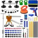 Dent Puller Kit, Paintless Dent Removal Kit for Dent Repair, Dent Repair Kit with Golden Lifter, Slide Hammer TBar, Bridge Puller, Car Dent Puller Tool for Auto Hail Damage Door Ding