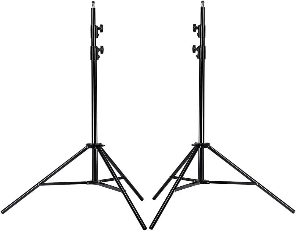 NEEWER PRO 9feet/260cm Spring Loaded Heavy Duty Photography Photo Studio Light Stands with 1/4" Screw & 5/8 Stud for Video, Portrait and Photography Lighting (2 Packs)