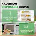 36 oz 60 Pack Large Paper Bowls with Lids, Disposable Bowls Bulk Leakproof and Microwave Safe for Hot/Cold Use (36OZ-60PACK)