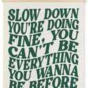 LUVADIAN Song Lyrics Wall Art, Disco Pop 70s Retro Poster Hanger Frame, Funky Trendy Wall Decor for Home Studio Bedroom Girls Room, Gifts for Music Lovers 12x16 Inches (SLOW DOWN)