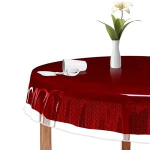 XFasten Clear Table Cover Protector Clear Plastic Tablecloth 80x63 Inch Waterproof Tablecloth Clear Plastic Table Cover Protector