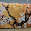 3 Pcs Framed Japanese Golden Plum Blossom Flower Wall Art Decor Canvas Print Picture Traditional Woodblock Print Style Farmhouse Poster Gallery Bedroom Living Room Office 16x24 Inch Ready to Hang