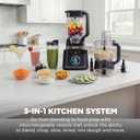 Ninja Kitchen System | All-in-One Food Processor & Blender | 8-Cup Bowl & (1) 24 oz. To-Go Cup BlendSense Tech | For Smoothies, Cookie Dough, Salsas, Cole Slaw & More | 1800 Peak Watt | Black | TB401