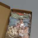 Cinnvoice Felt Rustic Easter Bunny Rabbit Banner Rabbit Beads Garland Vintage Farmhouse Spring Easter Garland Decorations Hanging Celebration Decoration for Home Party Supplies