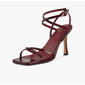 wetkiss Strappy Heels for Women Stiletto High Heeled Sandals Adjustable Ankle Strap, Square Open Toe for Homecoming Party Dress Wedding Daily, Size 9