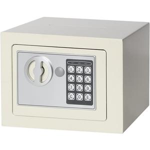 Security Digital Safe for Home Office,0.17 Cubic Home Keypad Safe,Protect Money,Jewelry,Passports (White)