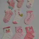 Toddler Baby Girl Lace Mesh Crew Socks, Princess Mary Jane Dress Socks, 10 Pairs (3-5T, Style4)