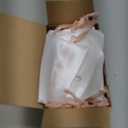 Sieral 50 Pcs Thank You Satin Gift Bags with Drawstring Jewelry Candy Pouches for Valentines Easter Wedding Baby Shower Birthday Holiday Party Thank You Bag for Gift Wrap(White, Rose Gold, 4 x 6 Inch)