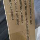 Queen Size Platform Bed Frame with Upholstered Headboard, Button Tufted Design, No Box Spring Needed, Light Grey