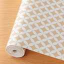 Cooyes Shelf Liner for Kitchen Cabinets  Non-Adhesive Waterproof EVA Liner for Drawers and Cabinets  Durable, Easy-to-Cut Shelf Paper with Modern Pattern (17.5"W x 78.7"L, Khaki)