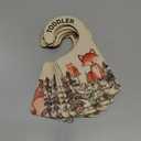 Whaline 8 Pcs Baby Closet Size Dividers Woodland Design Hanging Wooden Baby Closet Organizer Newborn to 24 Months Thicken Babies Wardrobe Organizer for Home Nursery Decor