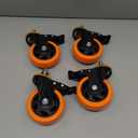 4 Inch Stem Caster Wheels Heavy Duty with Dual Locking 2000Lbs, Threaded Stem Casters 1/2" -13 x 1, Swivel Industrial Casters Set of 4, Wheels for Cart and Furniture