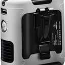 CAZOKASI 2024 Upgrade 10000mAh Waist Clip Fan Wearable Portable Personal Body Fans Powerful Upto 40H Cooling and Heatstroke Prevention (Gray and Orange)