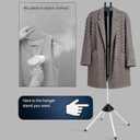 Clothes Steamer Stand Hanger with Steamer Ironing Glove for Steaming Clothes, Handheld Garment Steamer Rack with Grey Mini Handhelded Ironing Pad Board